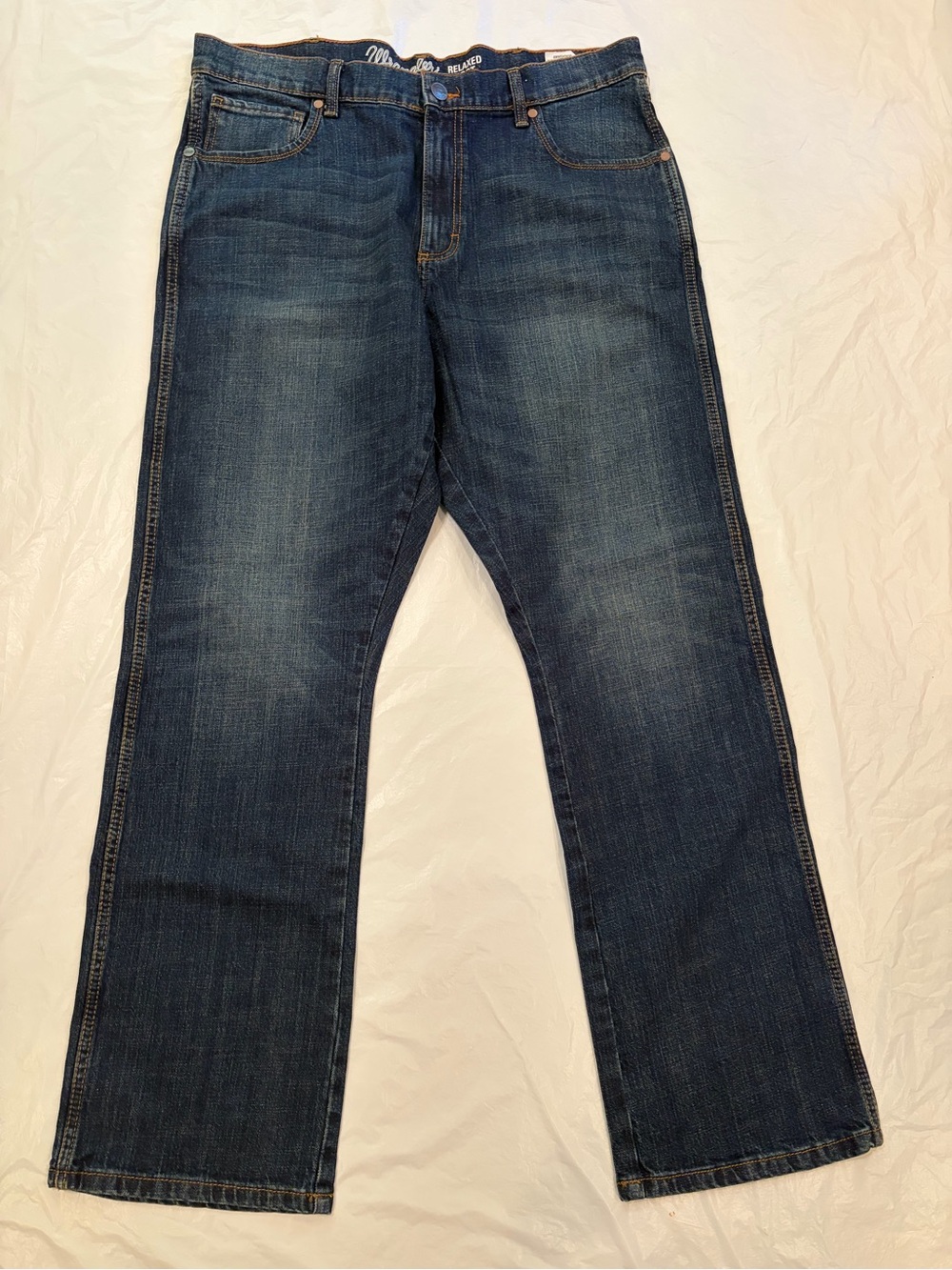 Wrangler Retro Relaxed Boot Blue Dark Wash Men's Jeans 36x32